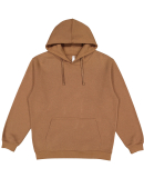 LA T 201Z Adult Pullover Fleece Hoodie in Coyote brown