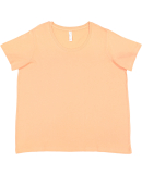 LA T 3816 Ladies' Curvy Fine Jersey T-Shirt in Sunset