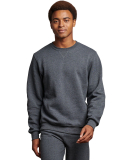Russell Athletic 698HBM Unisex Dri-Power® Crewnec in Black heather