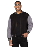 Threadfast Apparel 364J Unisex Legend Jacket in Black/ charcoal heather