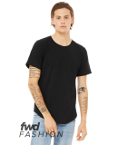 Bella + Canvas 3003 FWD Fashion Men's Curved Hem S in Black