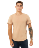 Bella + Canvas 3003 FWD Fashion Men's Curved Hem S in Heather sand dune