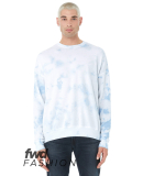 Bella + Canvas 3945RD FWD Fashion Unisex Tie-Dye P in White/ sky blue