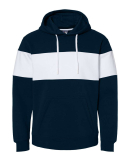 J America 8644 Men's Varsity Pullover Hooded Sweat in Navy