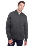 North End NE712 Men's Flux 2.0 Full-zip Jacket in Black heather/ carbon