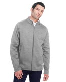 North End NE712 Men's Flux 2.0 Full-zip Jacket in Light heather/ carbon