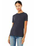 Bella + Canvas 6400 Ladies' Relaxed Heather CVC Sh in Heather navy