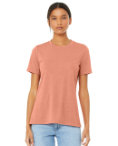 Bella + Canvas 6400 Ladies' Relaxed Heather CVC Sh in Heather sunset