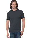 Bayside Apparel 1800 Unisex Ringer T-Shirt in Charcoal/ black