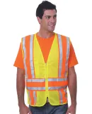 Bayside Apparel 3787 Unisex ANSI Mesh Vest in Lime green