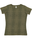 LA T 3516 Ladies' Fine Jersey T-Shirt in Green reptile