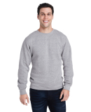 J America 8870 Adult Triblend Crewneck Sweatshirt in Grey triblend
