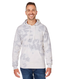 J America 8861 Adult Tie-Dye Pullover Hooded Sweat in Grey tie dye