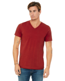 Bella + Canvas 3005 Unisex Jersey Short-Sleeve V-N in Canvas red