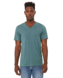 Bella + Canvas BC3005CVC Unisex CVC Jersey V-Neck  in Heather deep teal