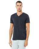 Bella + Canvas BC3005CVC Unisex CVC Jersey V-Neck  in Heather navy