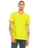 Bella + Canvas BC3005CVC Unisex CVC Jersey V-Neck  in Neon yellow