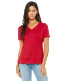 Bella + Canvas 6405 Ladies' Relaxed Jersey V-Neck  RED
