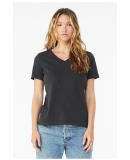 Bella + Canvas 6405 Ladies' Relaxed Jersey V-Neck  in Dark grey