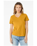 Bella + Canvas 6405 Ladies' Relaxed Jersey V-Neck  in Mustard