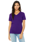 Bella + Canvas 6405 Ladies' Relaxed Jersey V-Neck  in Team purple