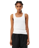 Bella + Canvas 1081 Ladies' Micro Ribbed Tank in Solid white blend