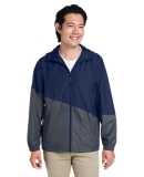 Core 365 CE710 Unisex Techno Lite Colorblock Windb in Classic navy heather/ carbon