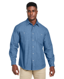 Harriton M540 Men's Denim Shirt-Jacket in Light denim