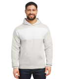 Jerzees 98CR Unisex NuBlend Billboard Hooded Sweat in Oatmeal heather/ white