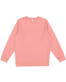 LA T 6925 Unisex Eleveated Fleece Sweatshirt in Mauvelous