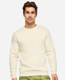 LA T 6925 Unisex Eleveated Fleece Sweatshirt in Natural