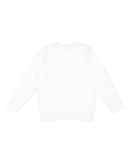 LA T 6925 Unisex Eleveated Fleece Sweatshirt in White