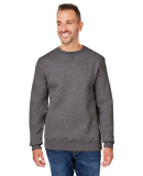 J America 8424JA Unisex Premium Fleece Sweatshirt in Charcoal heather