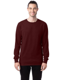 Hanes GDH200 Unisex Garment-Dyed Long-Sleeve T-Shi in Maroon