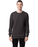 Hanes GDH200 Unisex Garment-Dyed Long-Sleeve T-Shi in New railroad grey