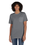 Hanes GDH150 Unisex Garment-Dyed T-Shirt with Pock in Concrete grey