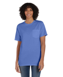 Hanes GDH150 Unisex Garment-Dyed T-Shirt with Pock in Deep forte blue