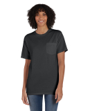 Hanes GDH150 Unisex Garment-Dyed T-Shirt with Pock in New railroad grey