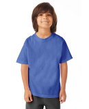 Hanes GDH175 Youth Garment-Dyed T-Shirt in Deep forte blue