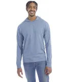 Hanes GDH280 Unisex Jersey Hooded T-Shirt in Saltwater