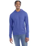 Hanes GDH280 Unisex Jersey Hooded T-Shirt in Anchor slate