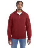 Hanes GDH425 Unisex Quarter-Zip Sweatshirt in Cayenne