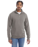 Hanes GDH425 Unisex Quarter-Zip Sweatshirt in Concrete grey