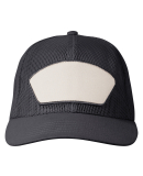 Big Accessories BA682 All-Mesh Patch Trucker Hat in Black/ black