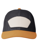 Big Accessories BA682 All-Mesh Patch Trucker Hat in Old gold/ black