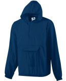 Augusta Sportswear 3130 Hooded Nylon Half Zip Pull in Navy