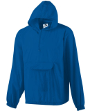 Augusta Sportswear 3130 Hooded Nylon Half Zip Pull in Royal