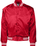 Augusta Sportswear 3610 Unisex Striped Trim Satin  in Red/ white