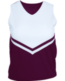 Augusta Sportswear 9110 Ladies' Pride Shell in Maroon/ white/ white