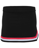Augusta Sportswear 9146 Girls' Pike Skirt in Black/ red/ white
